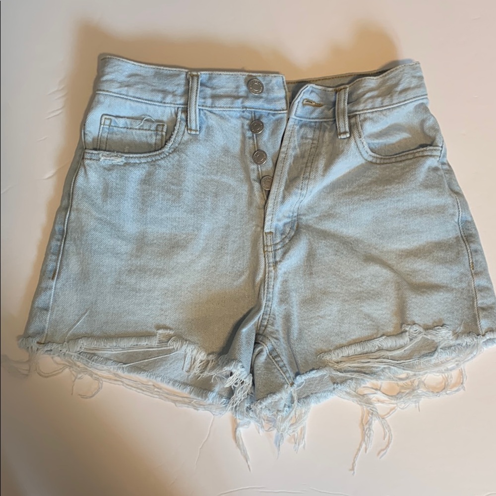 PacSun Size 25 Light Blue Denim Women's Shorts Vintage High Rise
